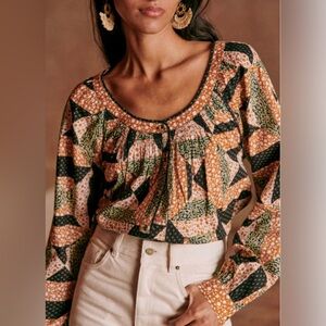 Sezane Oana Patchwork Shirt